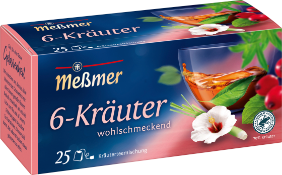 Kräutertee 6-Kräuter (25 Beutel), 50 g