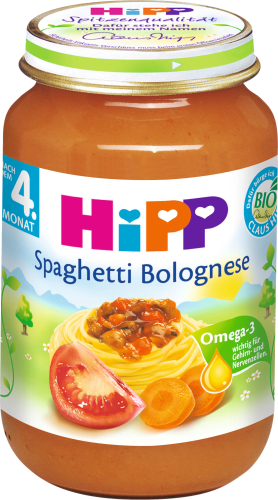 Babymenü Spaghetti g Bolognese nach dem 190 4. Monat