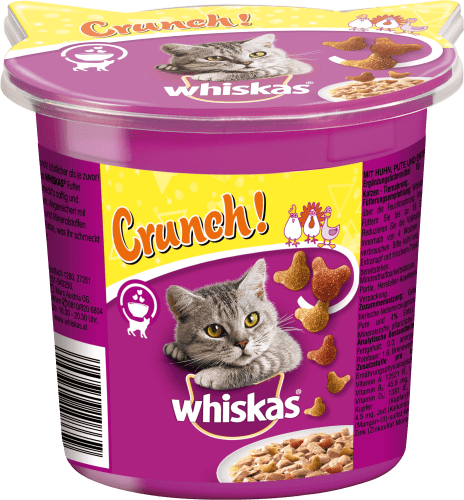 Katzenleckerlie Crunch mit Huhn, Truthahn & Ente, 100 g | Snacks für Katzen