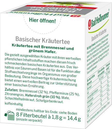 g), g Kräuter-Tee, 14,4 x (8 1,8 Kräutertee basischer
