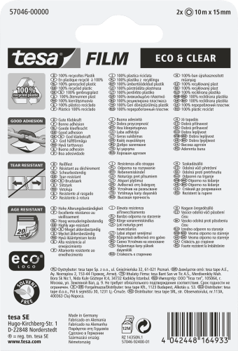 Kleberband Clear & 20 Set 2tlg, m Eco