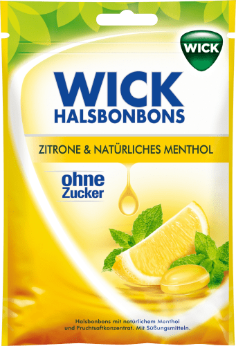 zuckerfrei, 72 Zitrone Bonbon Natürliches g & Menthol