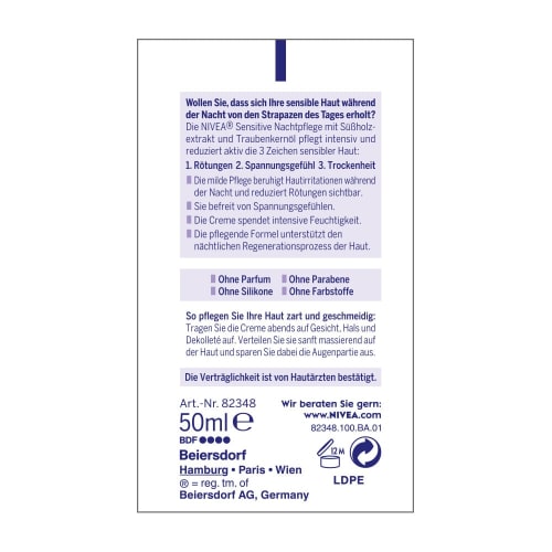 Nachtcreme Essentials 50 ml Sensitive