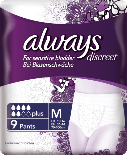 Discreet Pants Plus Medium Blasenschwäche, 9 St