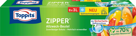 Zipper Allzweckbeutel 3 L, 8 St | Gefrierbeutel