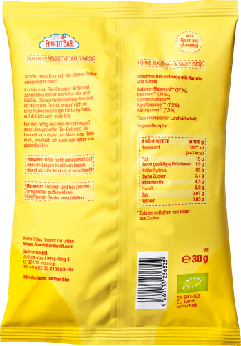 Kindersnack Knusper-Enten Kürbis, Monaten, ab 30 Mais 12 Reis g & Karotte