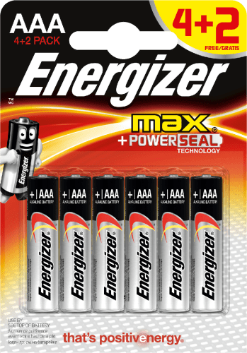 Batterien Max Micro AAA Alkali-Mangan, 4 St