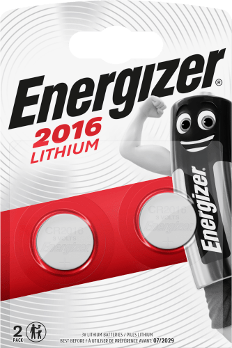 Batterien	Knopfzelle CR2016, 2 St