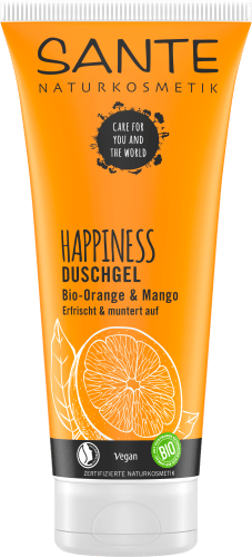 Duschgel Happiness Bio-Orange & Mango, 200 ml