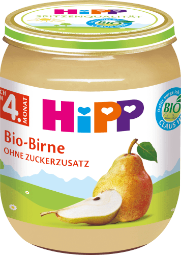 Früchte Bio-Birne nach dem 4. Monat, 125 g | Babygläschen & Co.