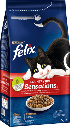 Trockenfutter Katze mit Rind, Huhn & Gemüse, countryside sensations, 2 kg