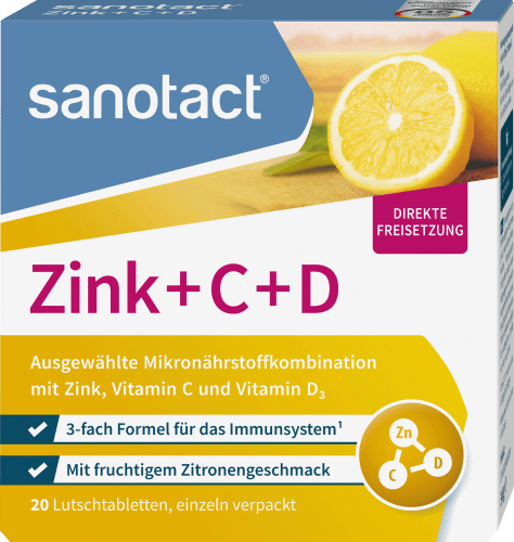 Zink + C + D Lutschtabletten 20 St., 34 g