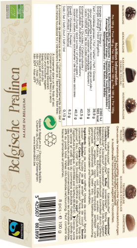 Schokolade, Belgische Pralinen, 100 g