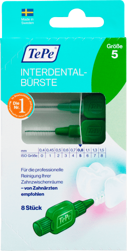 Interdentalbürsten Grün 0,8 mm ISO 5, 8 St