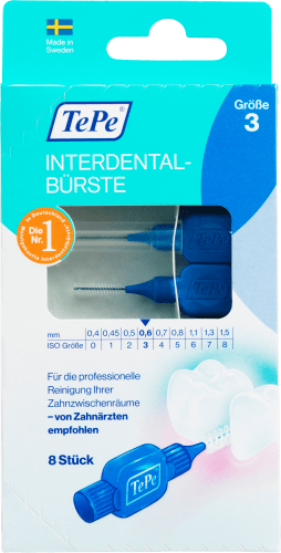 Blau Interdentalbürsten 0,6mm 8 ISO St 3,
