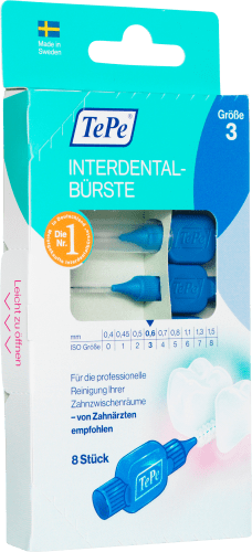 Interdentalbürsten Blau 0,6mm ISO 3, 8 St