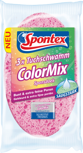 Tuchschwamm Color Mix, St 3