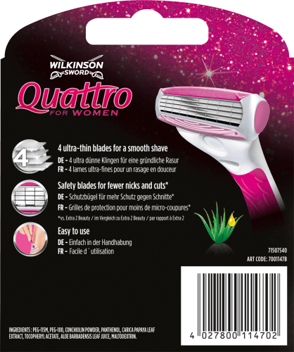 Rasierklingen, Quattro for women, 6 St