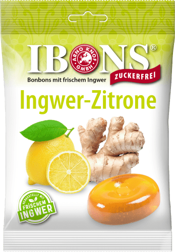 Bonbon, Ingwer & Zitrone, zuckerfrei, 75 g