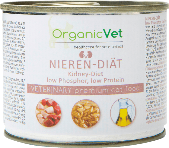Nieren-Diät, mit (6x200 kg 1,2 Multipack Rind, Geflügel Nassfutter & Katze g),
