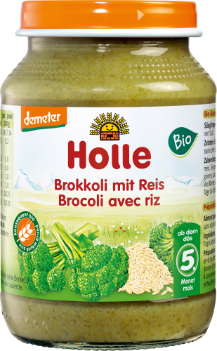 Menü Brokkoli mit Reis 190 ab g Monat, 5. dem