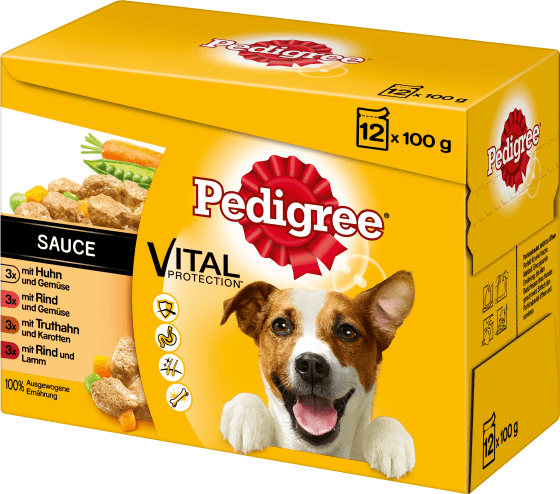 Nassfutter für Hunde, Adult Auswahl in Sauce, Multipack, (12 x 100g), 1,2 kg