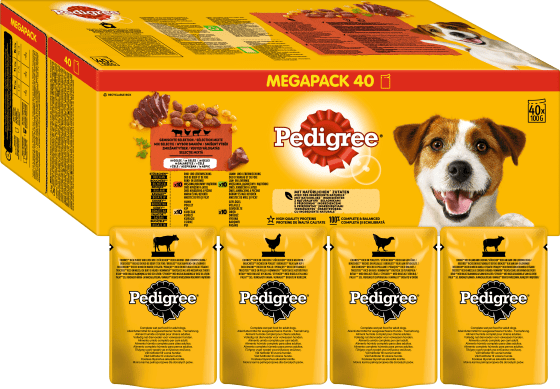 Nassfutter Hund Auswahl in Gelee, Adult, Multipack (40x100 g), 4 kg