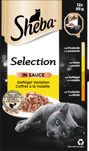 Sauce Selection kg Nassfutter (12x85 Variation, g), Geflügel Katze, 1,02 in Multipack -