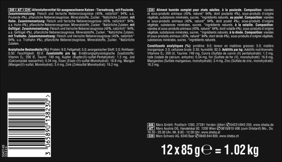 Multipack Nassfutter - Sauce Selection (12x85 1,02 g), Katze, Geflügel Variation, in kg