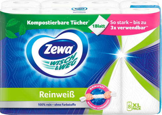 Küchenrolle  Wisch&Weg Reinweiss (8x45 Blatt), 8 St