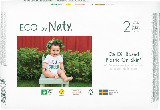 Naty by Eco 2 Windeln Gr. 33 kg), (3-6 St