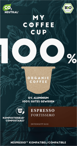 Kaffee-Kapseln, Espresso, kompostierbar, 10 St