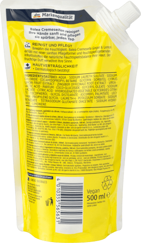 Nachfüllpackung, Ginger Lemon Flüssigseife 500 & ml
