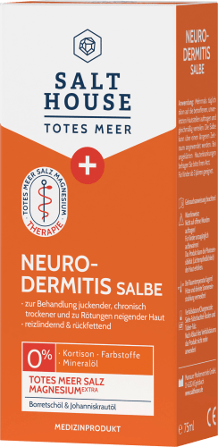 Pflegecreme Neurodermitis Salbe Totes Therapie, 75 Meer ml