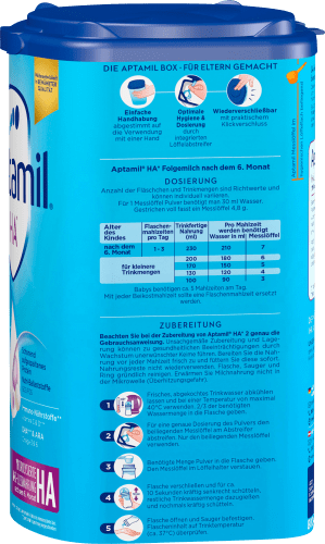 6. Monat, nach g 800 HA Folgemilch dem 2