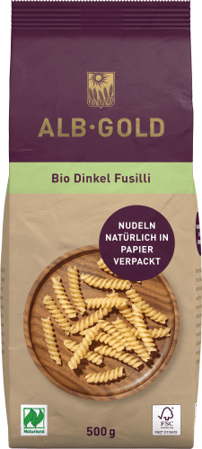 Dinkel, Fusilli g 500 Nudeln, aus