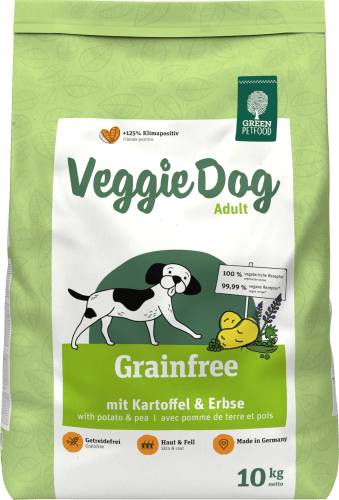 Trockenfutter Hund Grainfree Veggie Kartoffeln Adult, mit & Dog, Erbsen, 10 kg