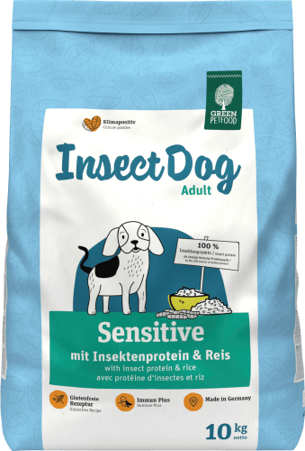 Trockenfutter Hund Sensitive mit Adult, Reis, Dog, & kg Insektenprotein 10 Insect