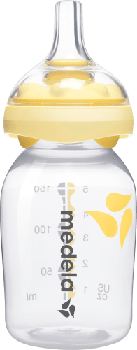 Babyflasche mit gelb, 150ml, 1 Monate, 0-6 Calma-Trinksauger, St