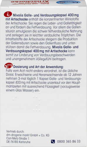 Galle- und Verdauungskapsel Artischocke, mg St mit 400 60