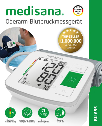 Oberarm-Blutdruckmessgerät A55, 1 St