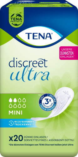 20 discreet Einlagen Mini, Inkontinenz Ultra St