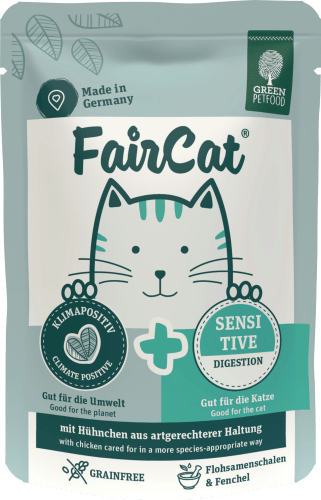 sensitive Katze Hühnchen, 85 g FairCat, mit Nassfutter Digestion