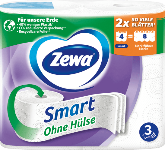 Toilettenpapier Smart 3-lagig (4x300 Blatt), 4 St