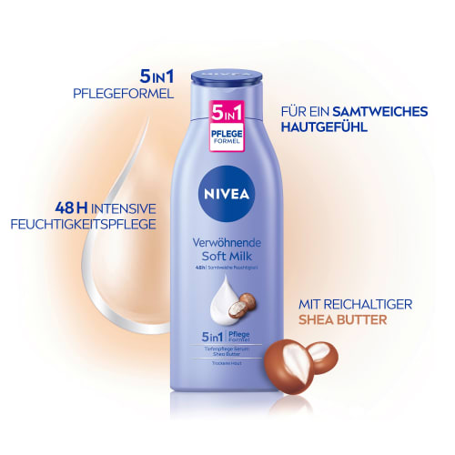 Körpermilch soft 5in1 Pflegeformel, 400 ml