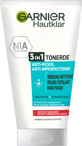 Anti Pickel Reinigungscreme Hautklar 3in1 Tonerde, 150 ml