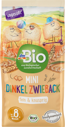 Babysnack Mini Dinkel Zwieback ab dem 8. Monat, Demeter, 100 g
