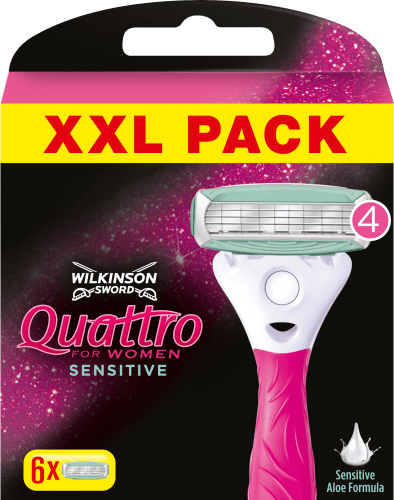 Rasierklingen, Quattro for women sensitive, 6 St