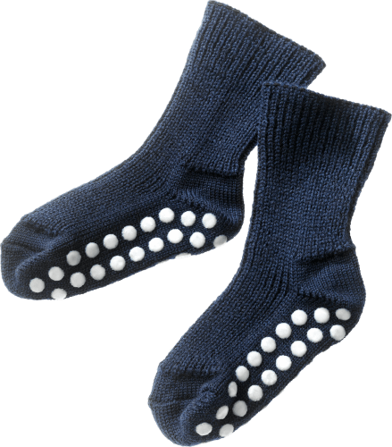 ABS Socken aus Gr. St 23/26, Bio-Schurwolle, 1 blau
