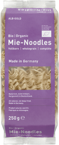 Nudeln, Mie-Noodles aus Vollkorn, 250 g